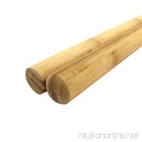 Bamboo French Style Rolling Pin - Flat/Round End - 15.5 in. x 1.125 in. - 3 Pcs - B075TL7GMC